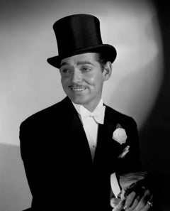 Vintage Clark Gable Smiling in Top Hat Globe Photos Fine Art Print