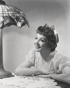 Claudette Colbert Smiling in the Studio Globe Photos Fine Art Print