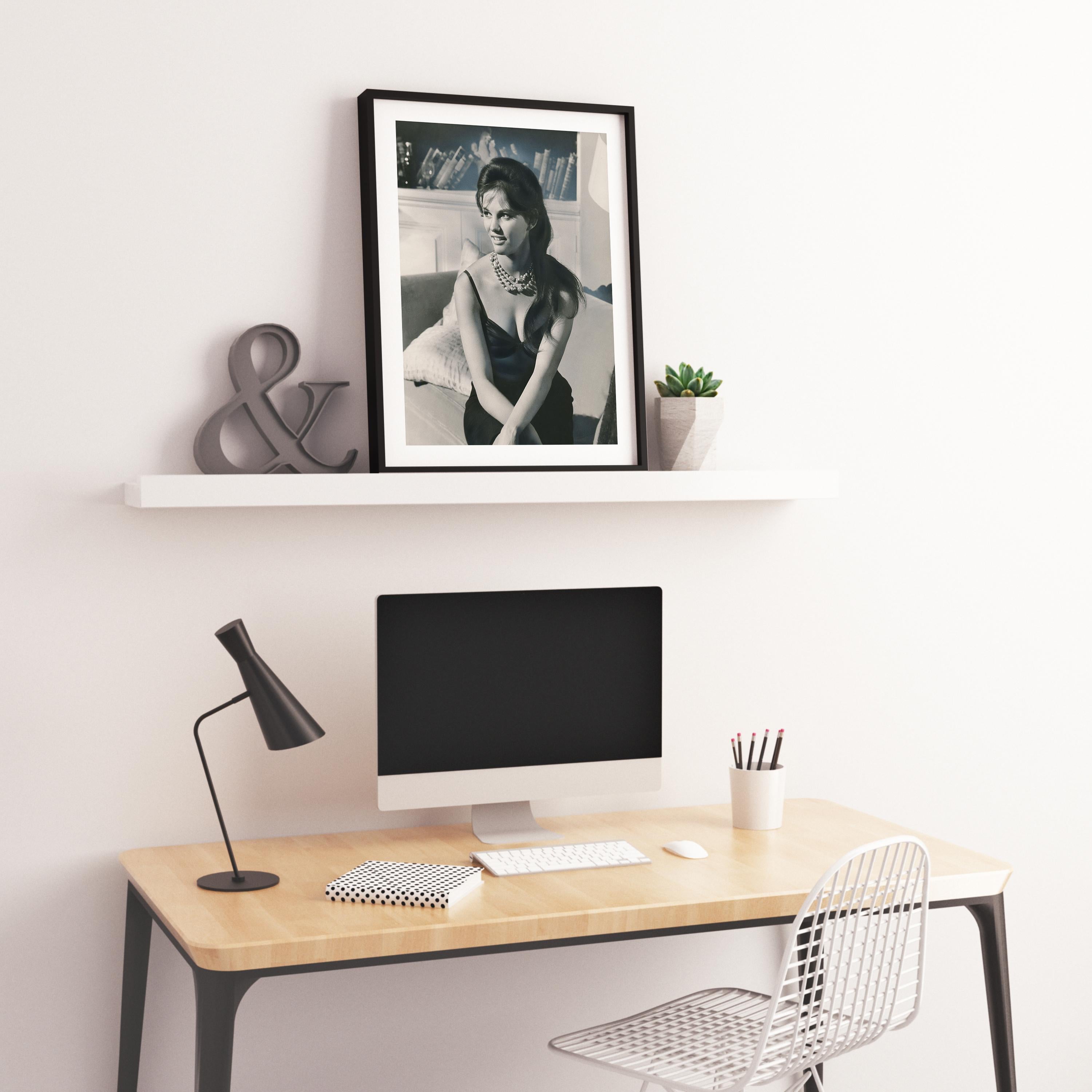 Claudia Cardinale: Sexy Italian Actress Selectively Colored Fine Art Print - Gray Black and White Photograph by Unknown