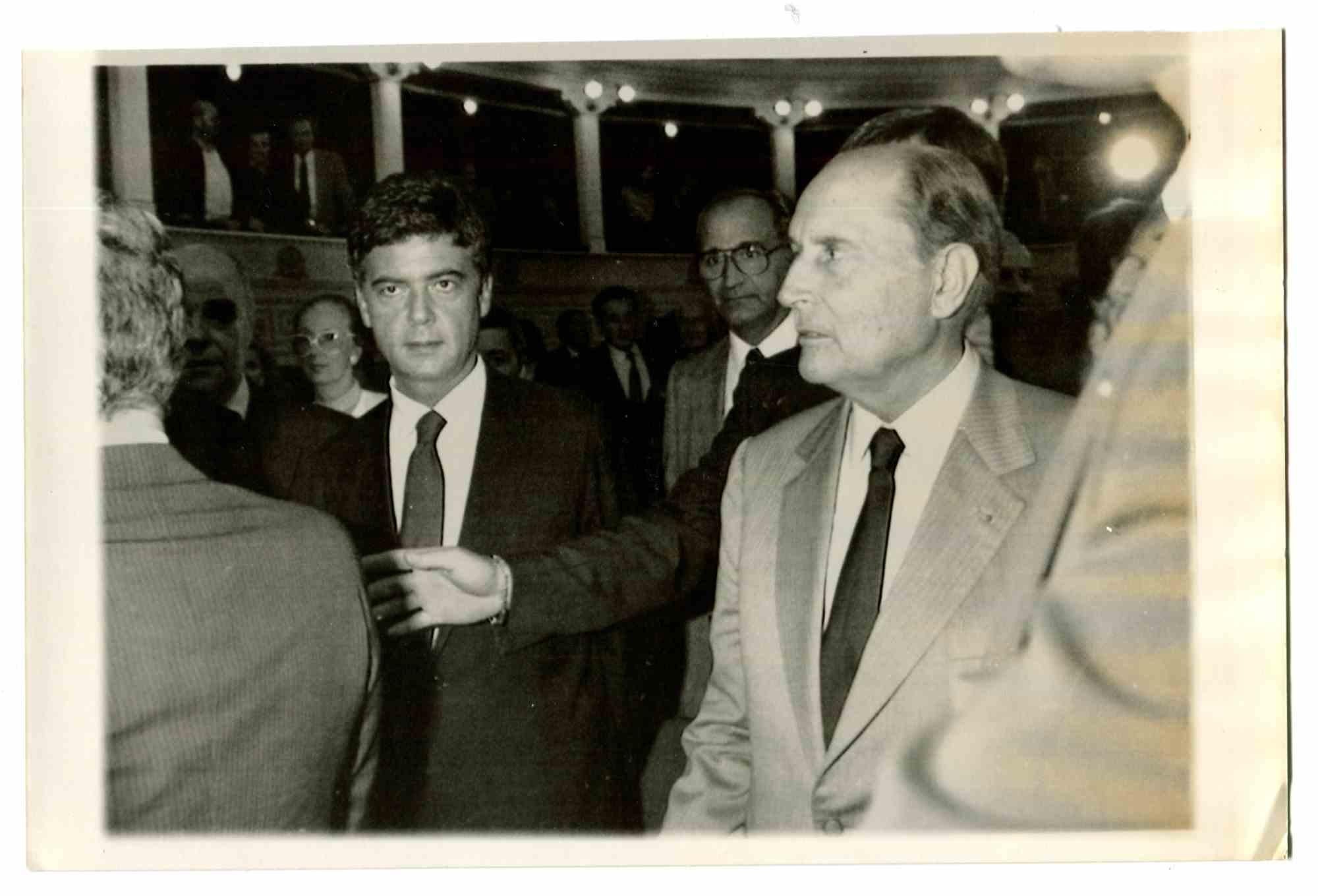 Portrait Photograph Unknown - Claudio Martelli et François Mitterrand - Photo d'époque - années 1970