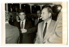 Claudio Martelli et François Mitterrand - Photo d'époque - années 1970