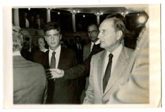 Claudio Martelli and François Mitterand - Vintage photo - 1970s