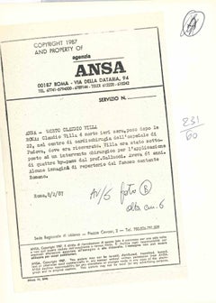 Claudio Villa - Foto de época - Años 1980