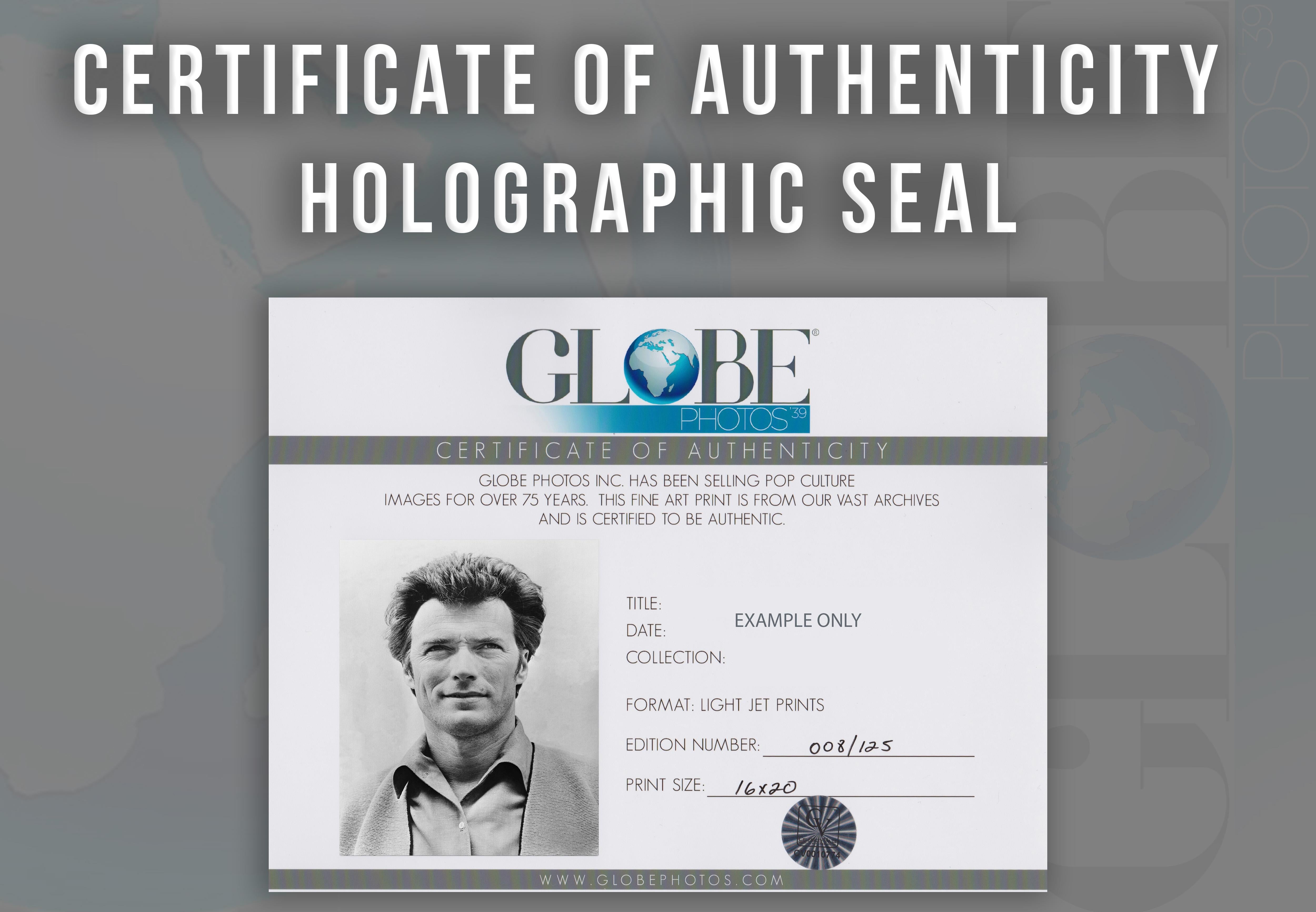 Clint Eastwood: Handsome Star Actor Globe Photos Fine Art Print - Gray Portrait Photograph by Unknown