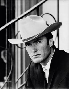 Clint Eastwood in Cowboy Hat Retro Original Photograph