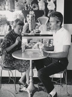 Clint Eastwood with Wife at the Soda Shop Fine Art Print