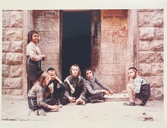 Colored Photograph Of Nerturei Karta Children Playing