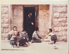 Colored Photograph Of Nerturei Karta Children Playing