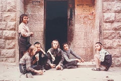 Vintage Colored Photograph Of Nerturei Karta Children Playing 