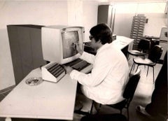 Computer Generation - Vintage B/W photo - 1970s