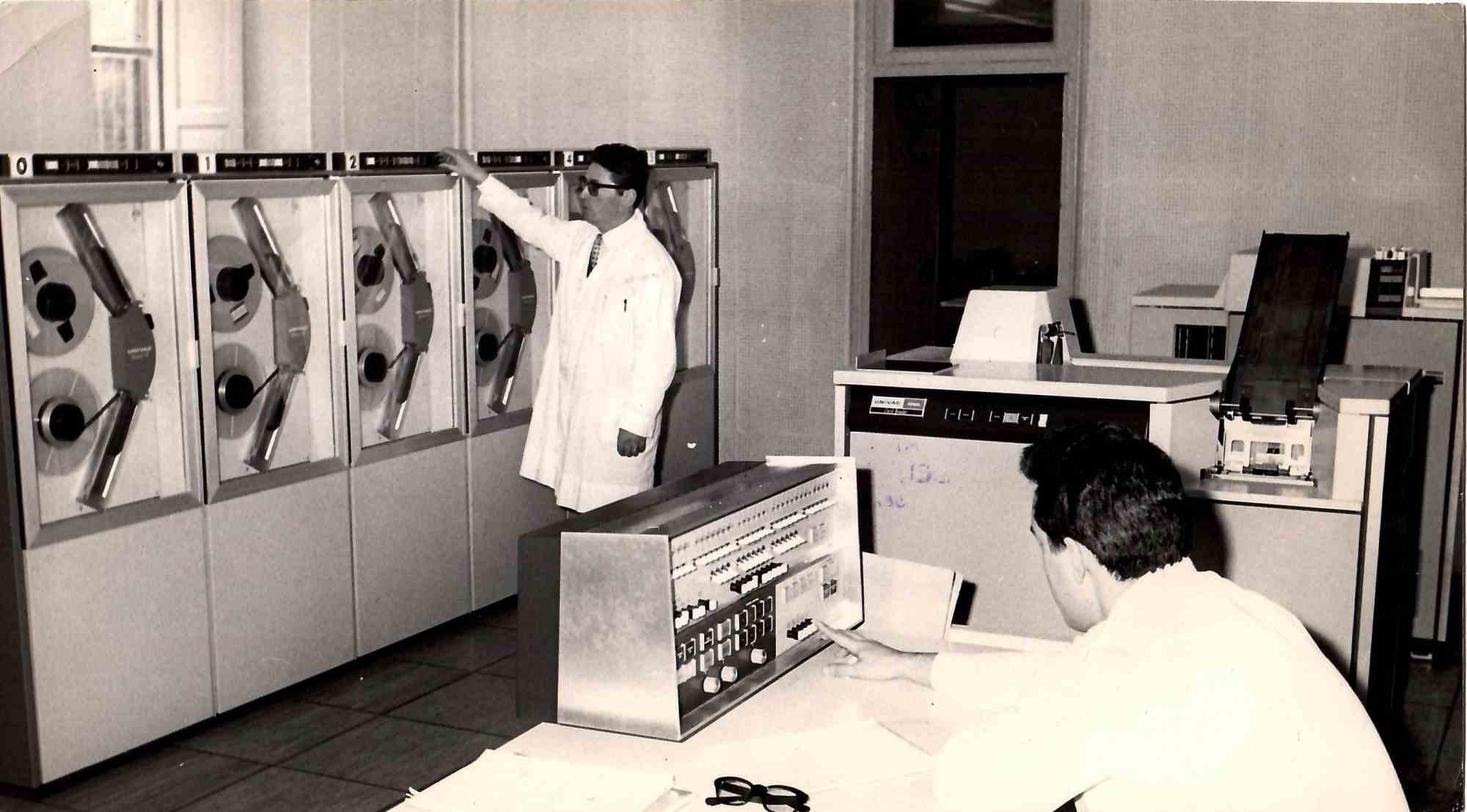Unknown Black and White Photograph - Computing Science in 1970s - Original Photos - 1970s