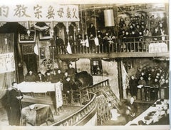 Conference at the theater of Qiqihar (China) - Vintage Photo 1939