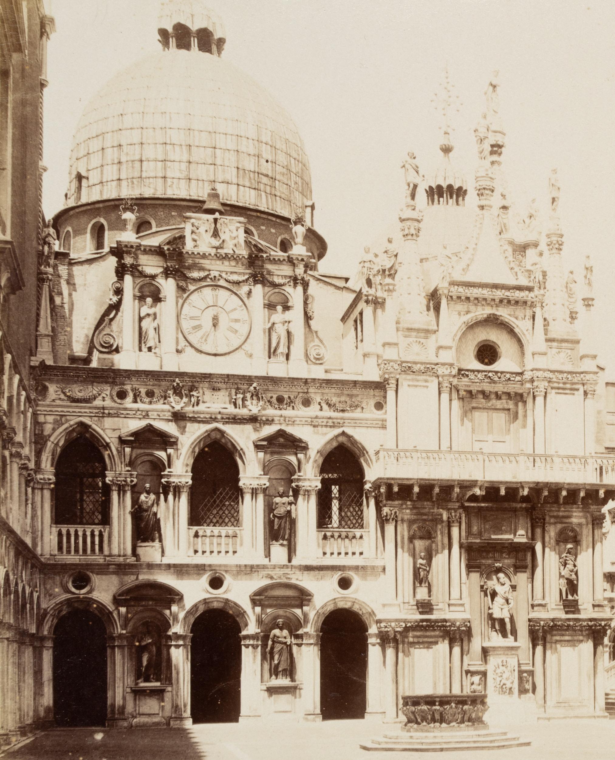 Courtyard of the Doge's Palace, Venice - Photograph by Carlo Naya