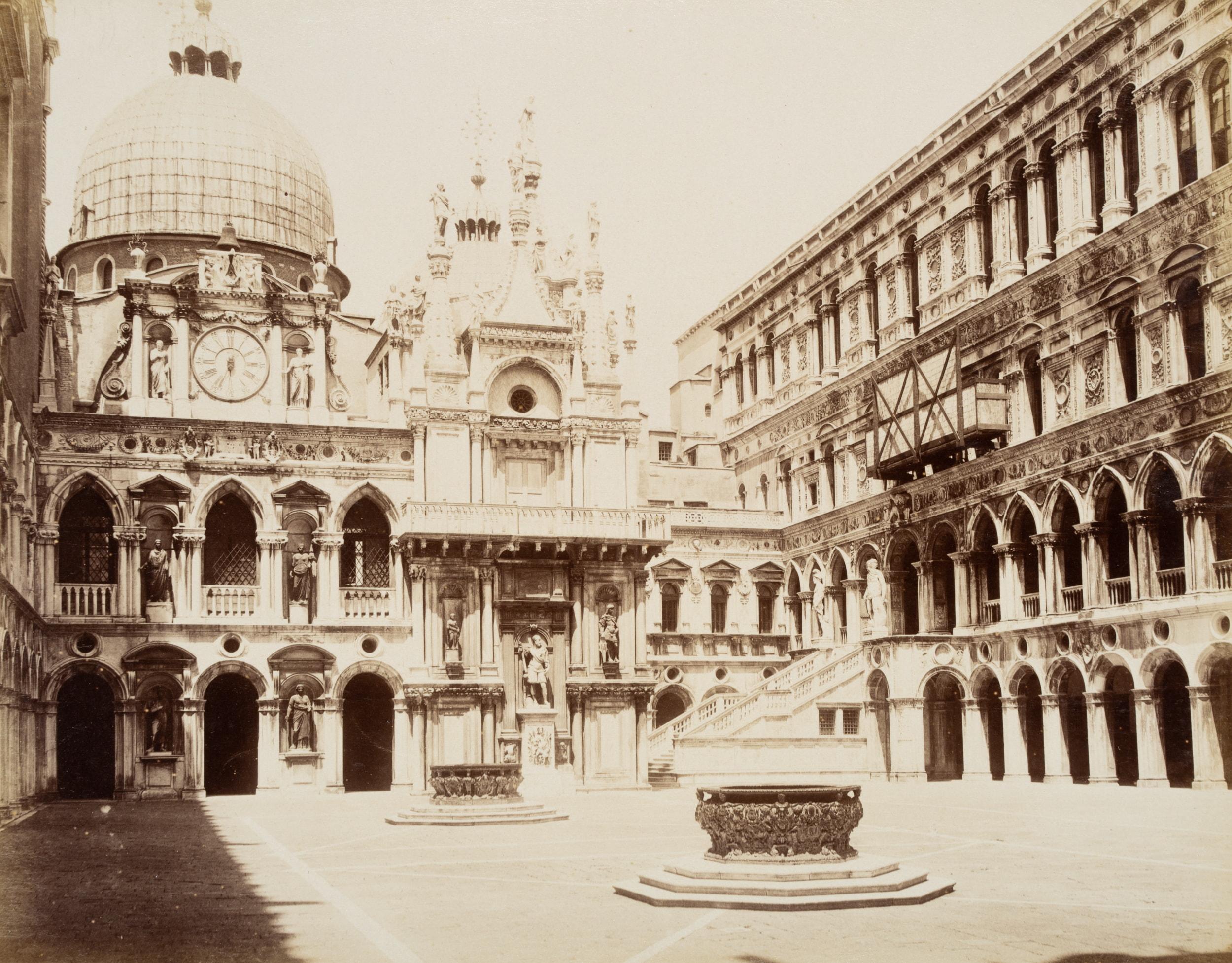Carlo Naya Landscape Photograph - Courtyard of the Doge's Palace, Venice