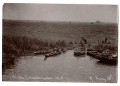 Krokodil Jäger in Afrika – Vintage-Foto – frühes 20. Jahrhundert