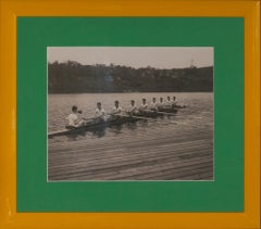"Culver Academy Eight Oarsmen" c1950s B&W Framed Photo