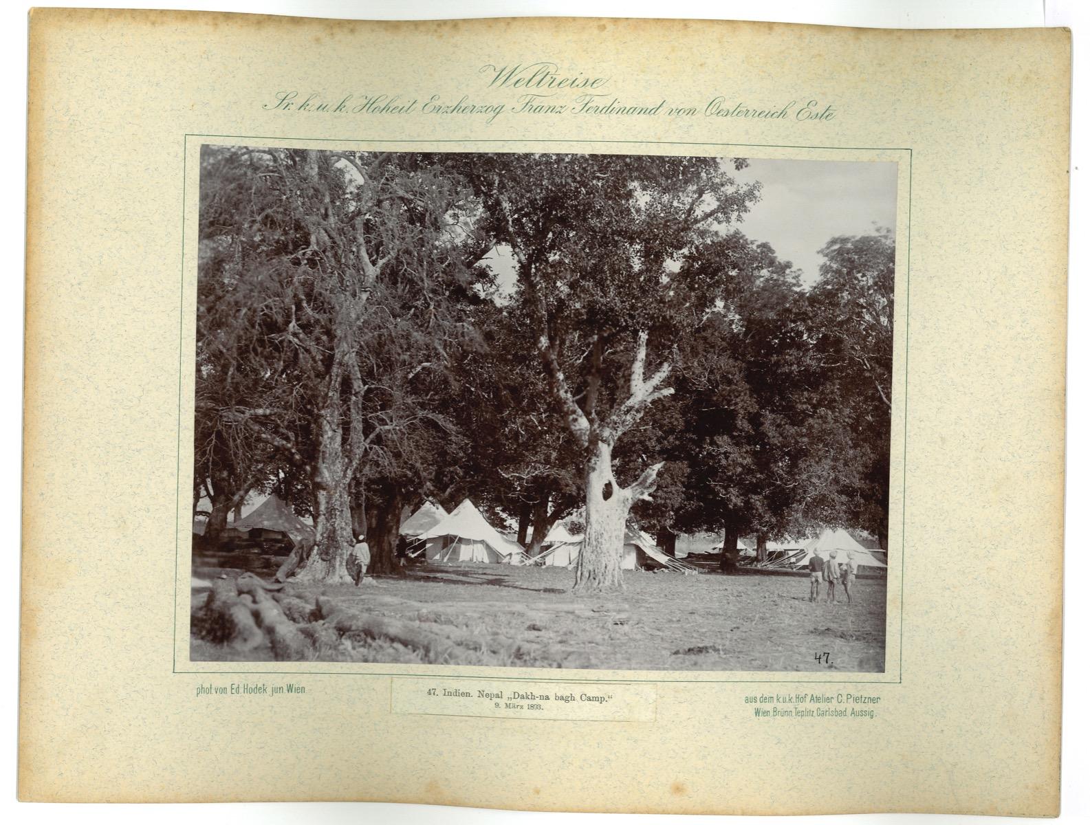 Unknown Landscape Photograph - Dakh-na bagh Camp - Vintage Photo - 1893