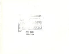 David Bowie and The Lower Third Vintage Original Photograph