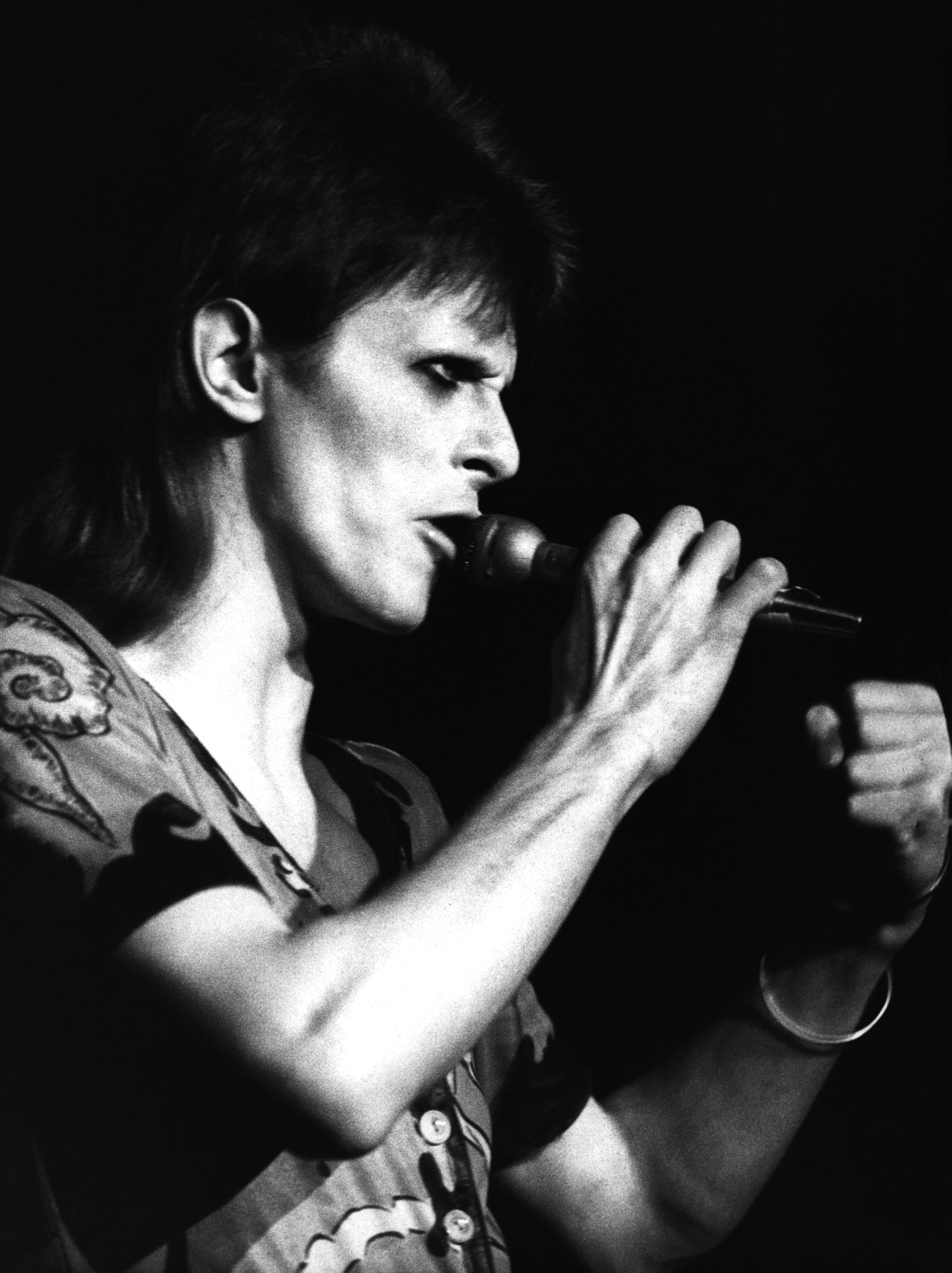 Unknown Portrait Photograph - David Bowie at the Hammersmith Odeon II Globe Photos Fine Art Print