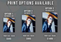David Bowie Candid in Sunglasses Globe Photos Fine Art Print