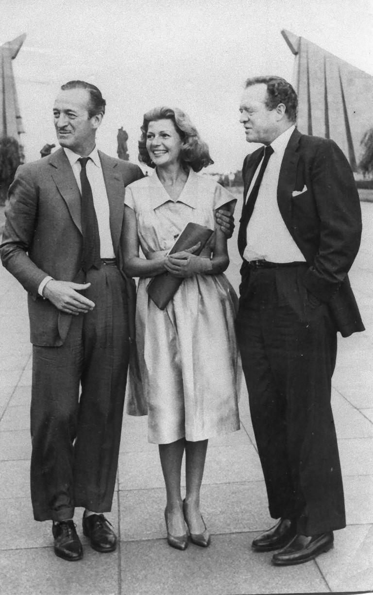 David Niven with Rita Hayworth - Original Vintage Photograph - 1950s
