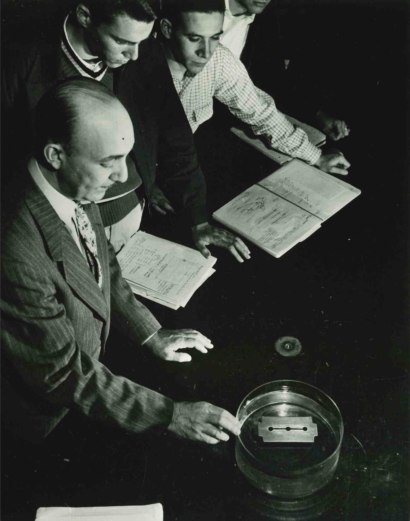 Unknown Figurative Photograph - Demonstration of Physics - Vintage Photograph - Mid 20th Century