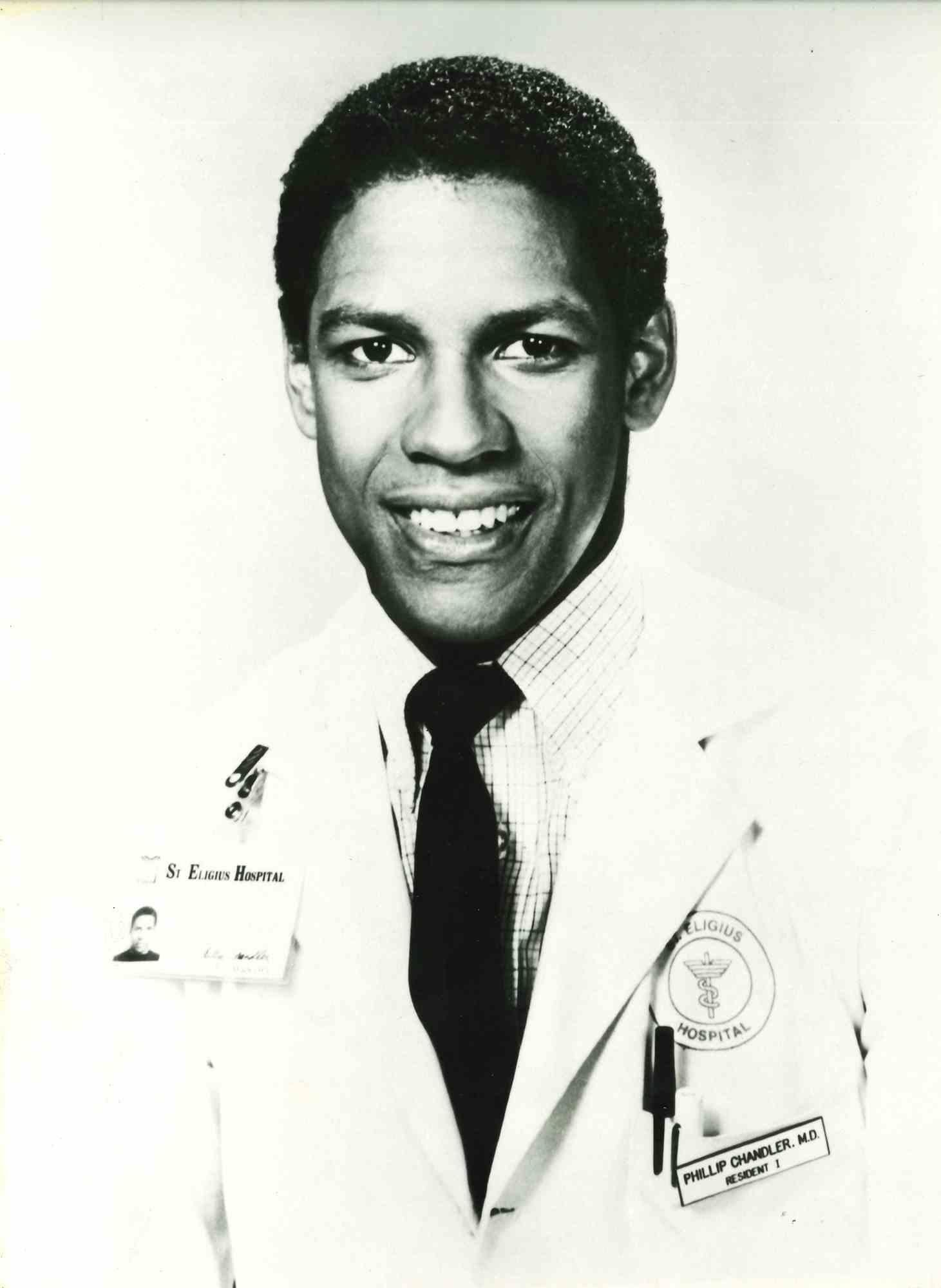 Unknown Portrait Photograph - Denzel Washington -  Photo - 1980s