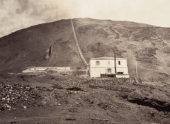 Destroyed cable car on Vesuvius