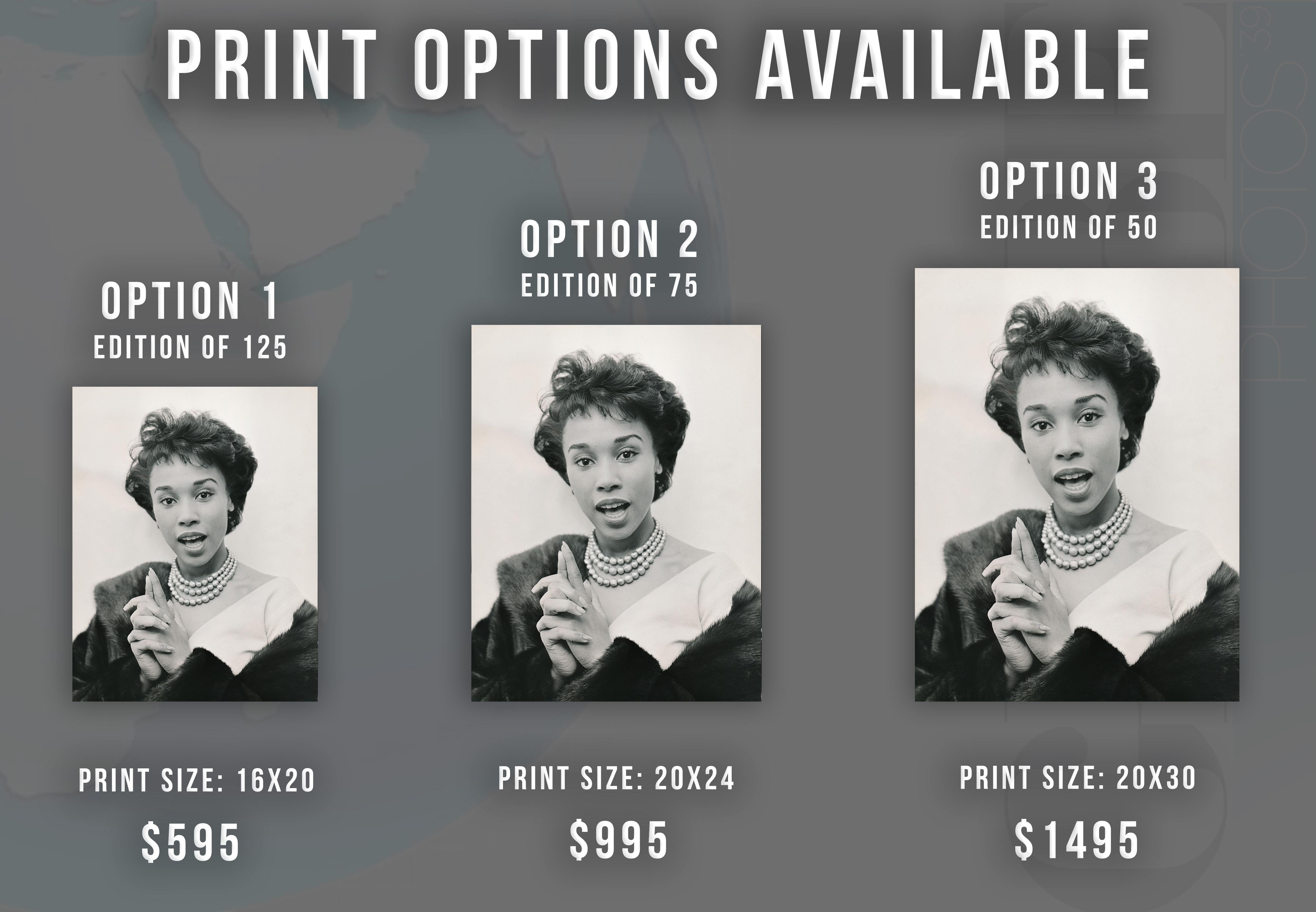 Diahann Carroll: Young Model Portrait Fine Art Print - Photograph by Unknown