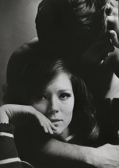 Vintage Diana Rigg Posed with Male Model Fine Art Print