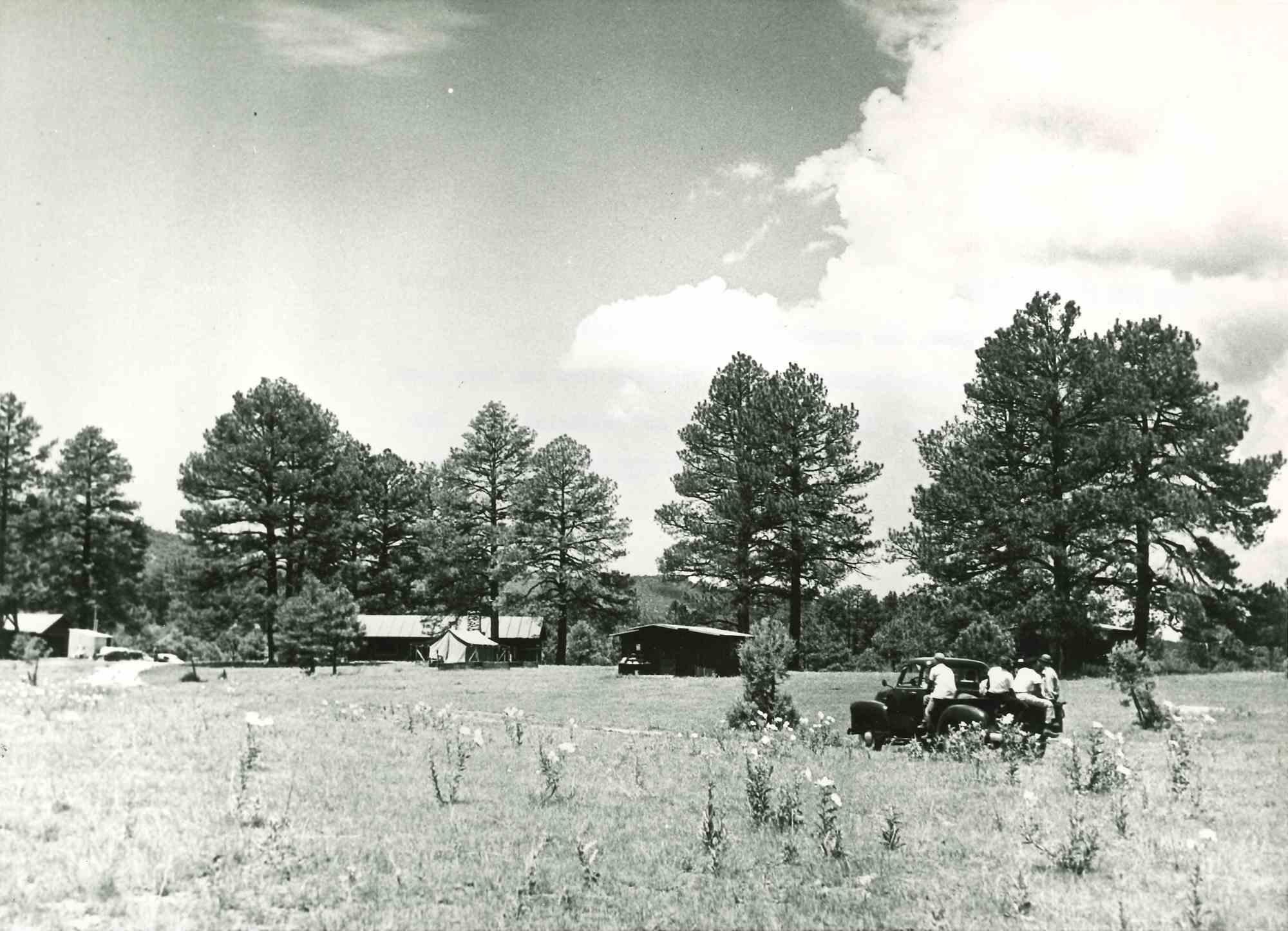 Unknown Figurative Photograph - Digging Camp - American Vintage Photograph - Mid 20th Century