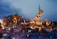 Discoveryland di notte - Euro Disneyland - Fotografia d'epoca - Anni '1990