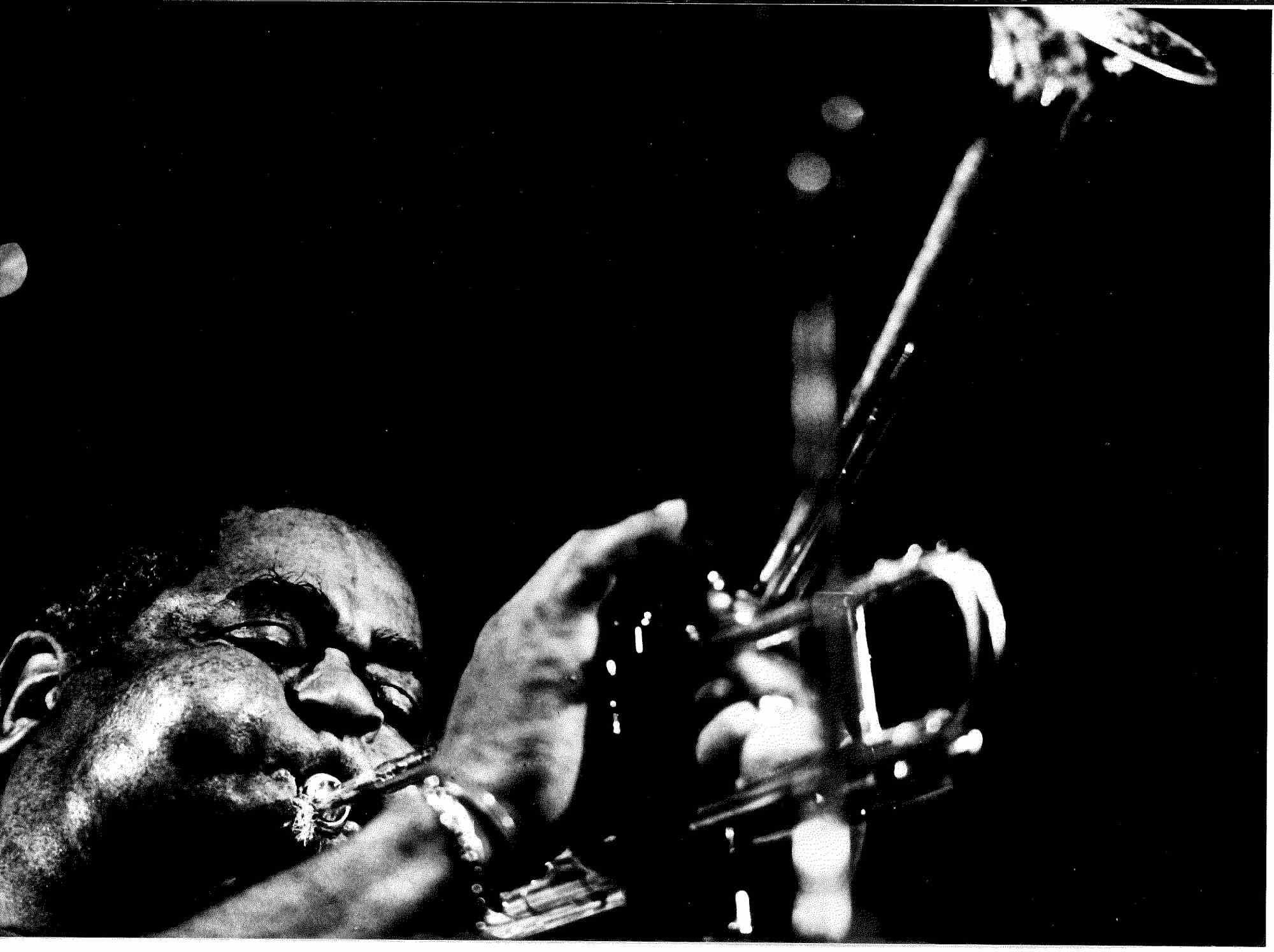 Unknown Portrait Photograph - Dizzy Gillespie Playing the Trumpet - Vintage Photo - 1970s