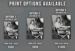 Donna Reed Smiling in Casting Chair Fine Art Print