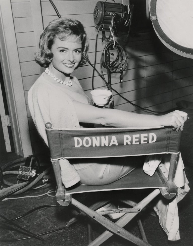 Unknown - Donna Reed Smiling in Casting Chair Fine Art Print For Sale ...
