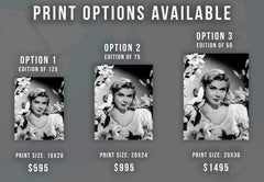 Doris Day with Flowers Globe Photos Fine Art Print