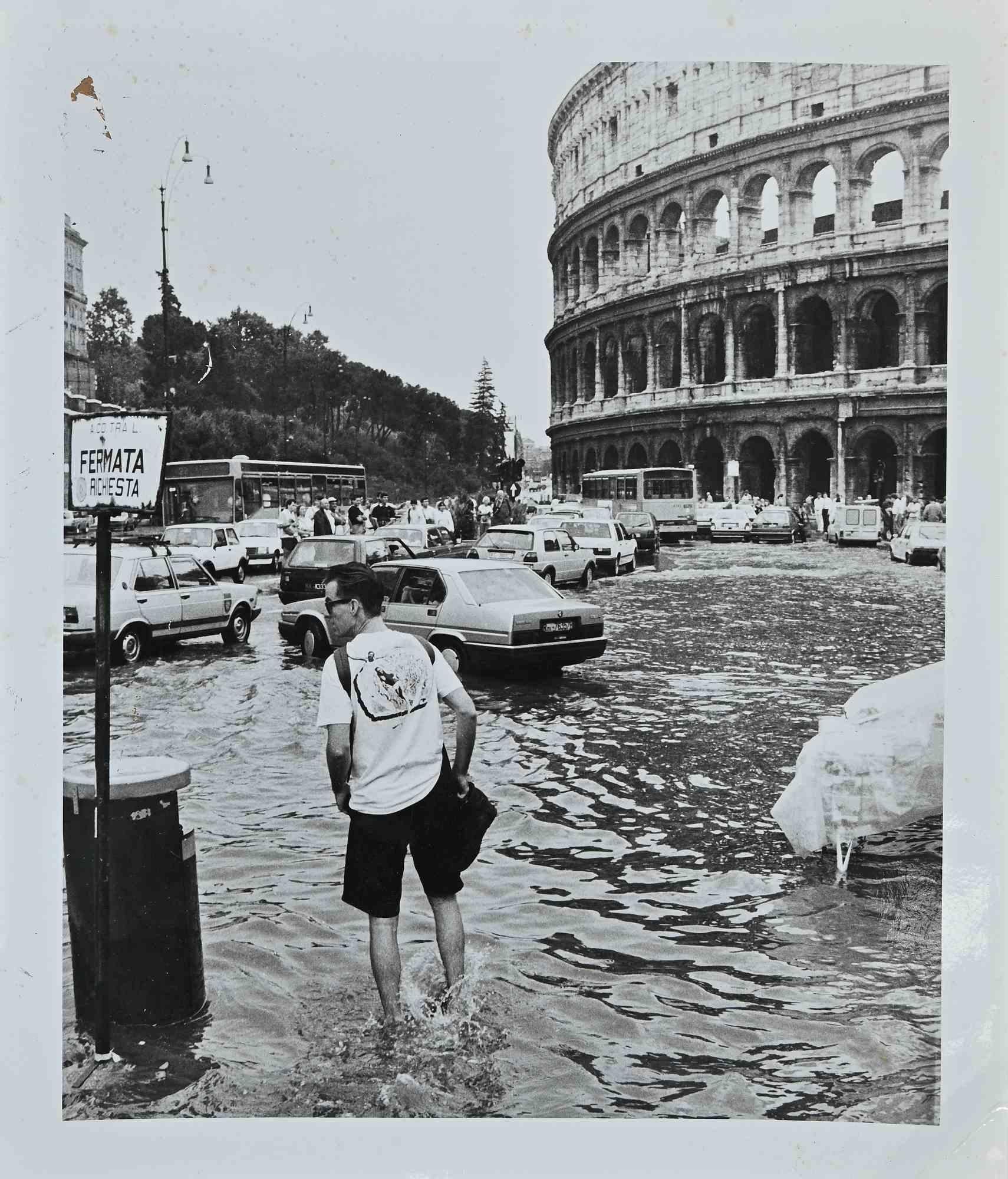 Downpour in Rome 1989 - Photograph - 1989
