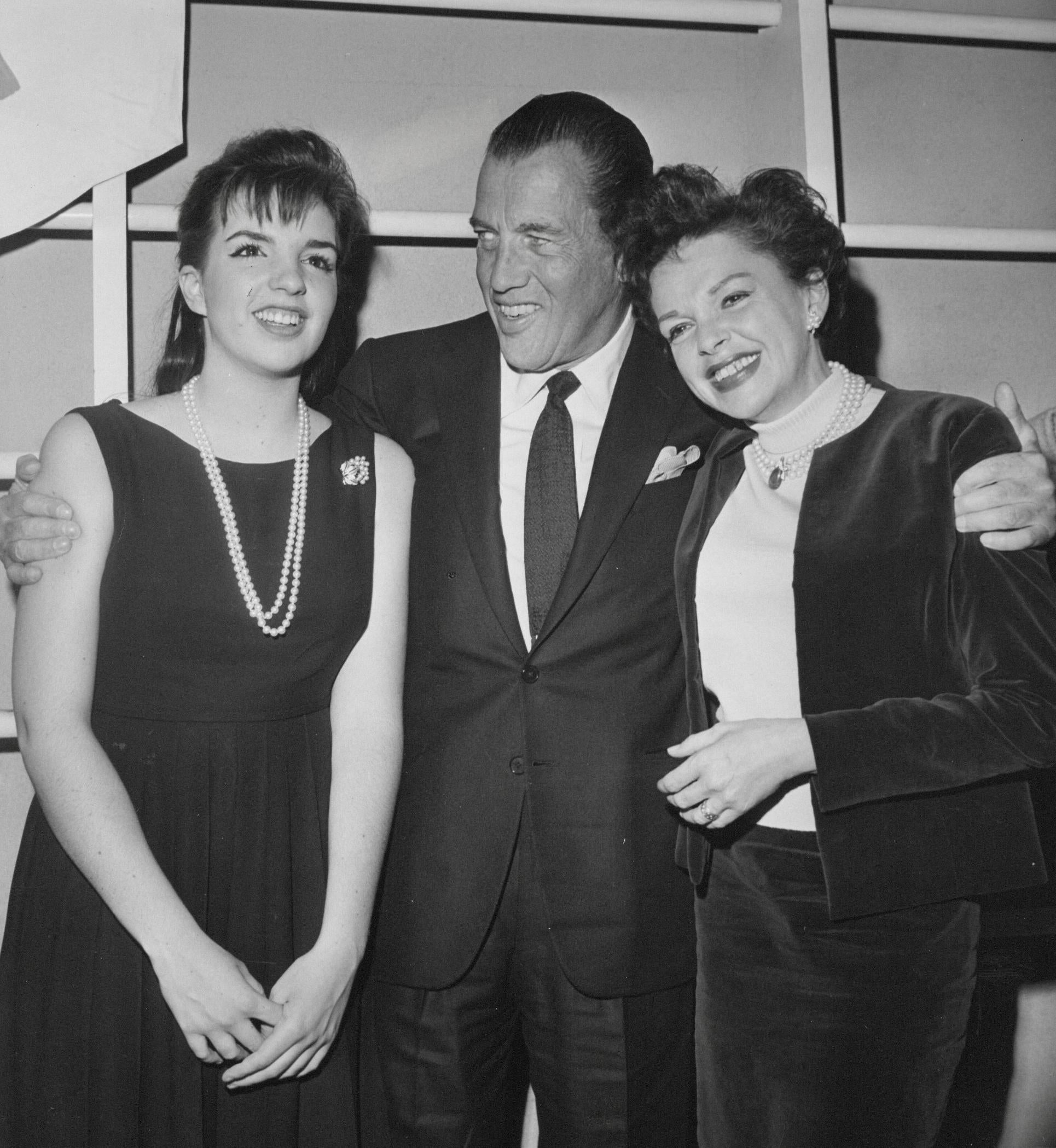 Unknown Portrait Photograph - Ed Sullivan with Judy Garland and Liza Minelli Vintage Original Photograph