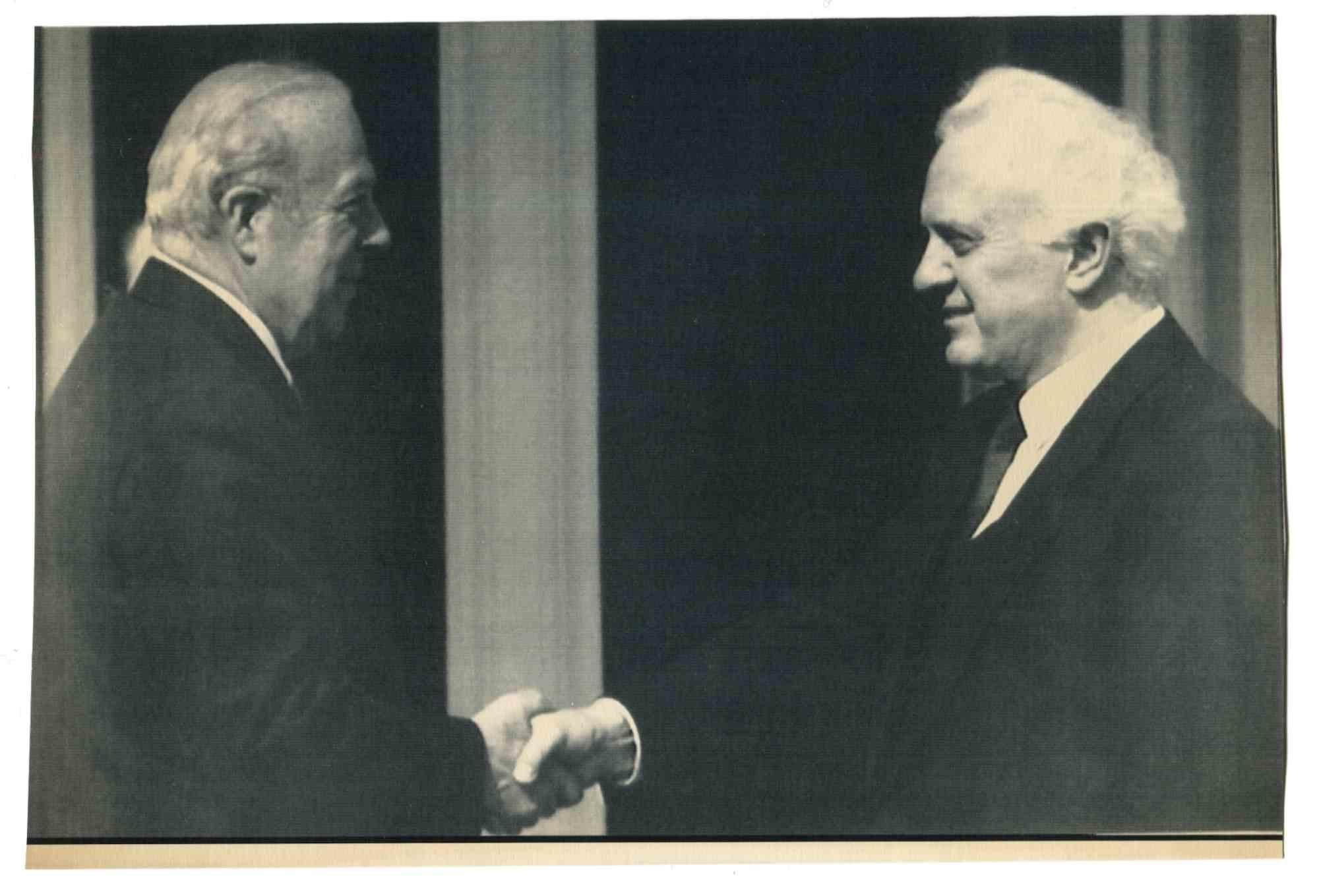 Unknown Figurative Photograph - Eduard Shevardnadze and George Shultz - Vintage Photo - 1980s