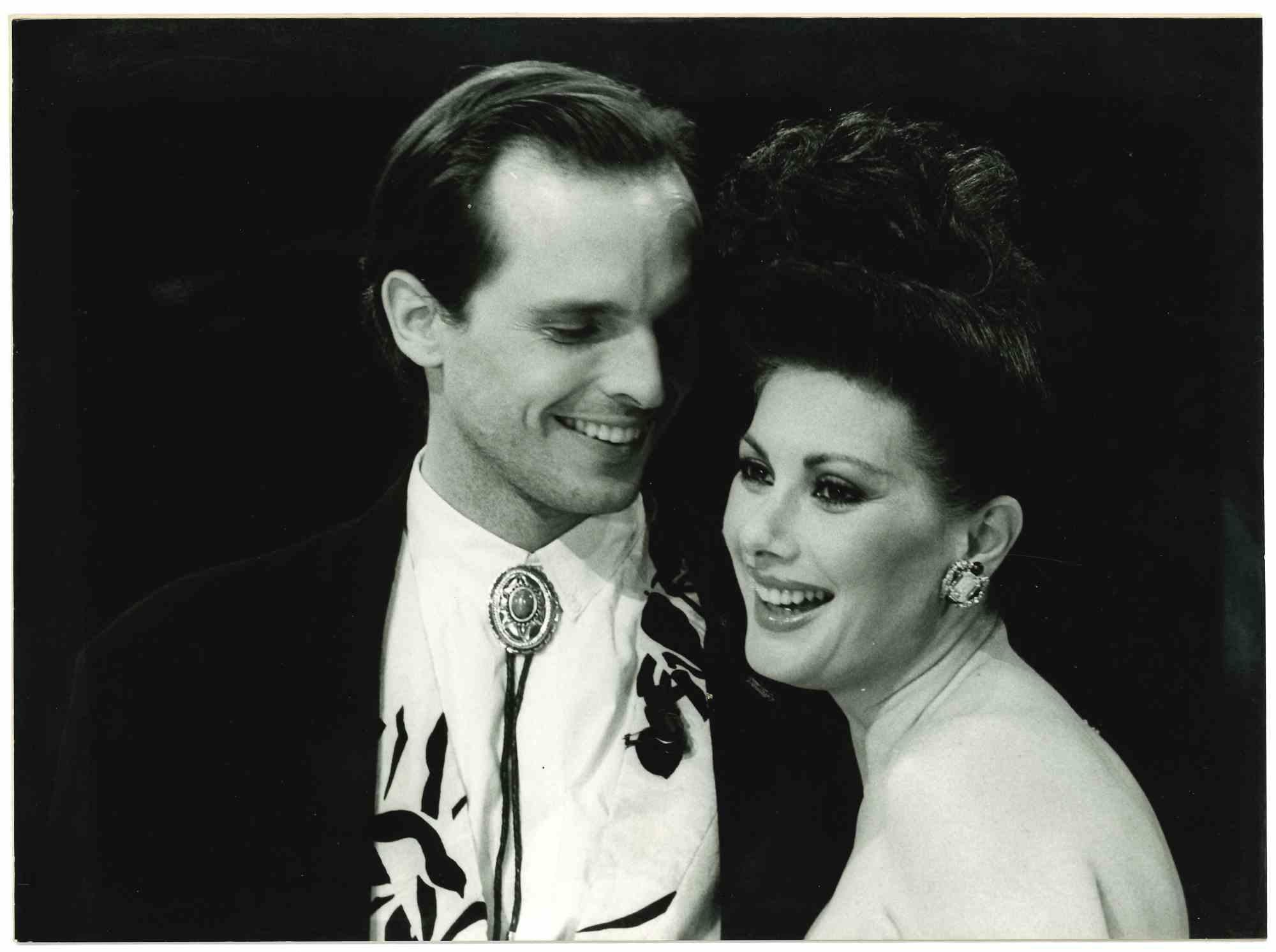 Edwige Fenech and Miguel Bosé- Historical Photo - 1980s