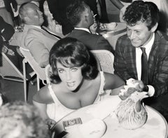 Elizabeth Taylor: Busty Shot at Dinner Fine Art Print