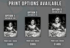 Elizabeth Taylor Candid at Dinner Globe Photos Fine Art Print