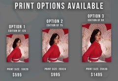 Elizabeth Taylor on Red Globe Photos Fine Art Print