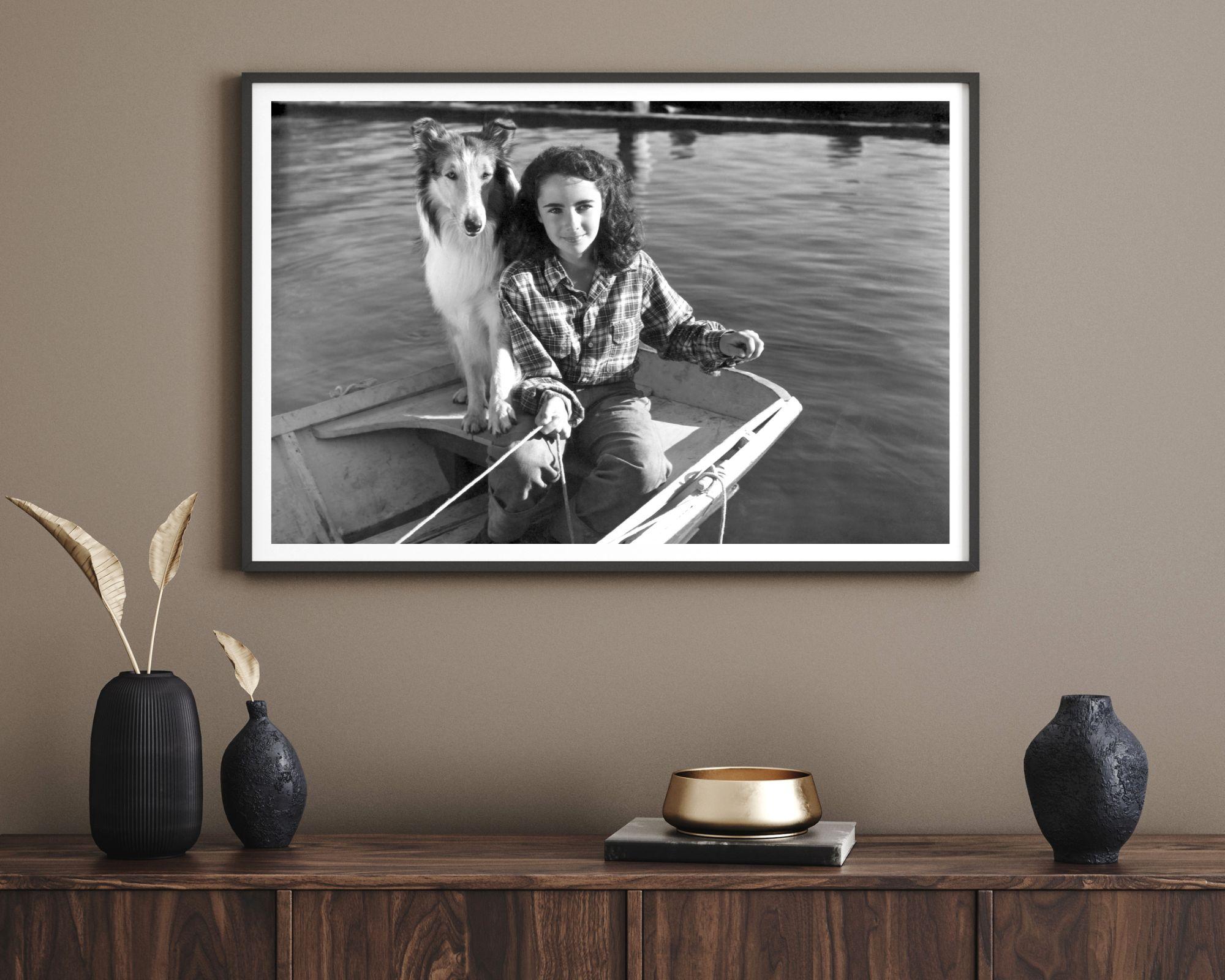 Elizabeth Taylor Sitting in Boat - Photograph by Unknown