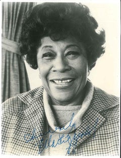 Ella Fitzgerald's Autograph - Original Vintage Photograph - 1982