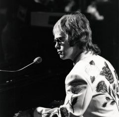 Elton John Performing in Floral Jacket Vintage Original Photograph