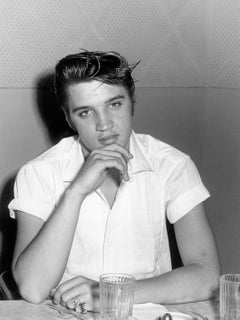 Elvis Presley Candid at the Table Globe Photos Fine Art Print