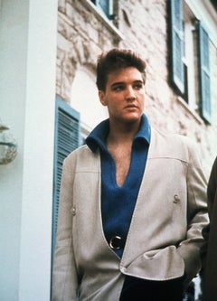 Vintage Elvis Presley Candid in Color Globe Photos Fine Art Print