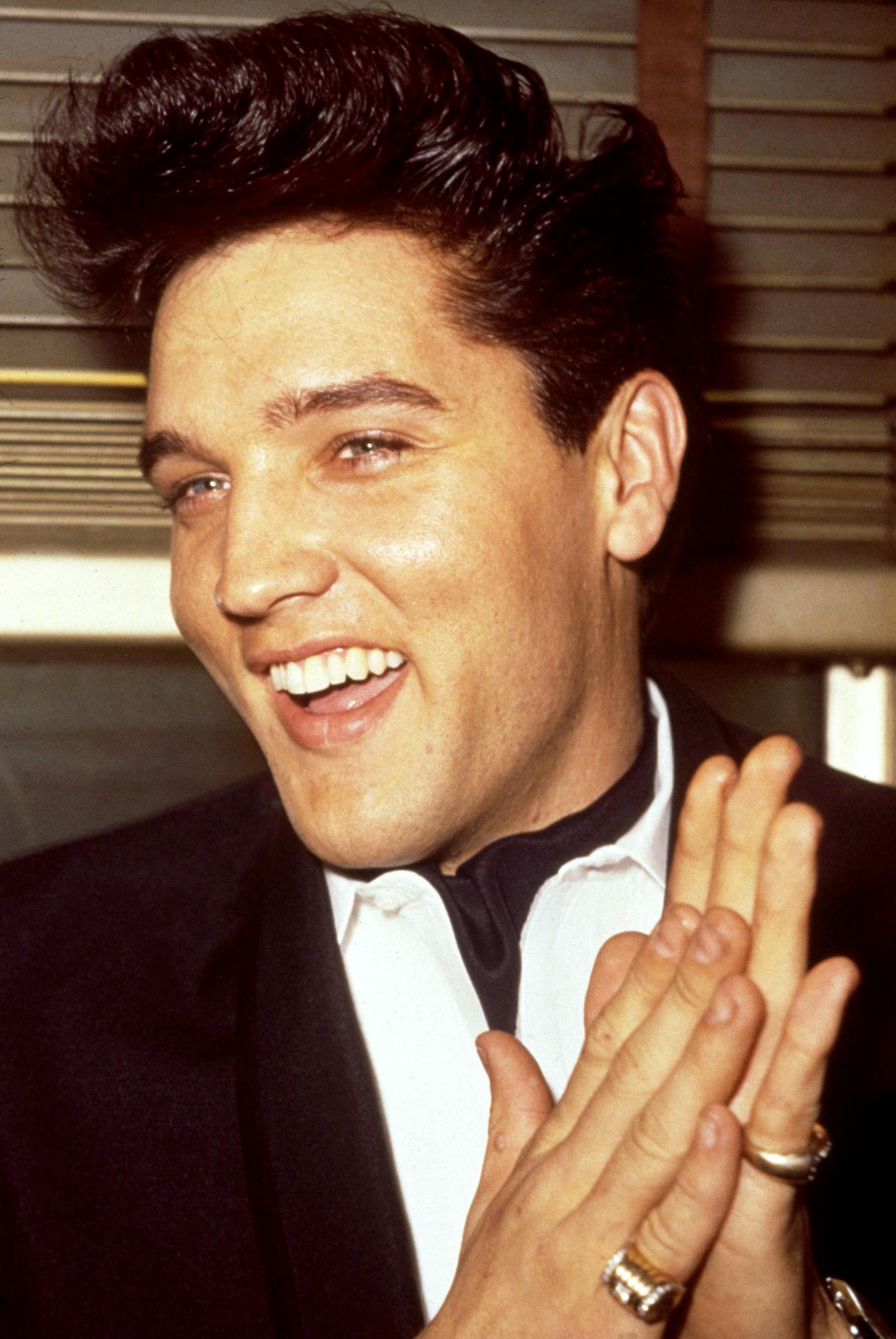 Unknown Color Photograph - Elvis Presley Candid Laughing Closeup Globe Photos Fine Art Print