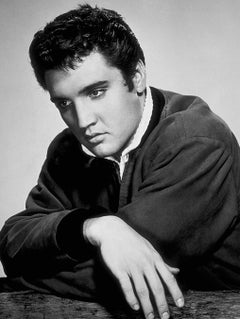 Vintage Elvis Presley: Handsome Star in the Studio Globe Photos Fine Art Print